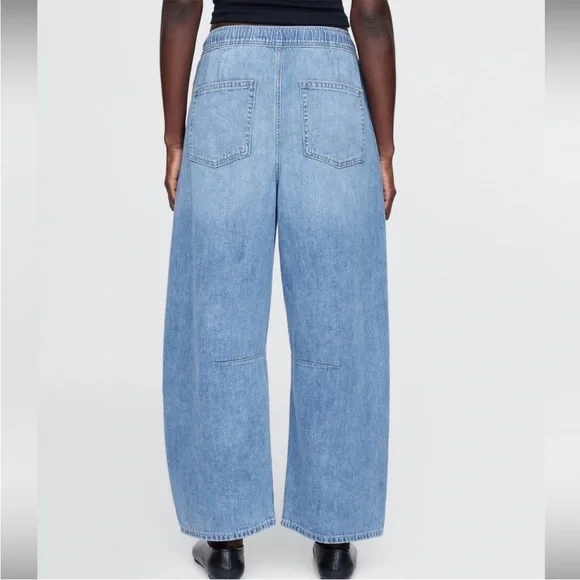 Gap Women’s Denim Pull-On Barrel Jeans XL - Picture 4 of 13